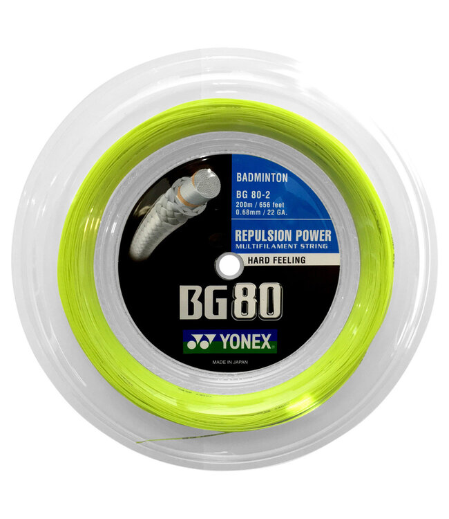 Yonex BG80 200m Badminton String Reel - Yellow