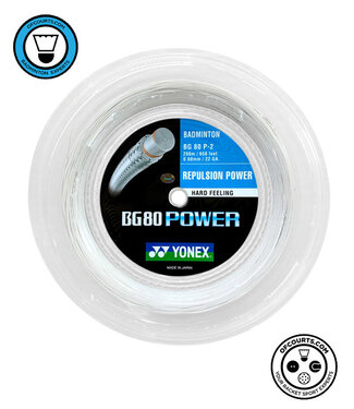 Yonex BG80 Power 200M Badminton Reel - White