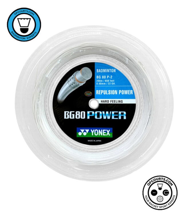 Yonex BG80 Power 200M Badminton Reel - White