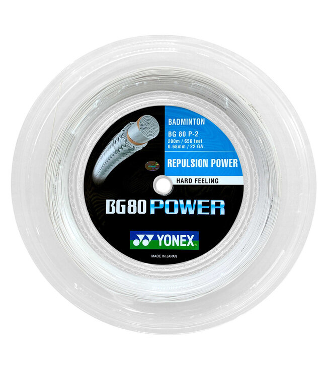 Yonex BG80 Power 200M Badminton Reel - White