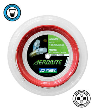 Yonex BG AB Aerobite 200M Badminton Reel - Red/White