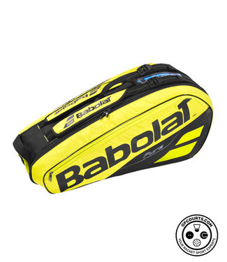 Babolat Pure Aero 6 Pack Tennis Bag - Black/Yellow