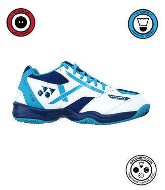 Yonex Power Cushion SHB39 Junior Badminton Shoe - White / Blue
