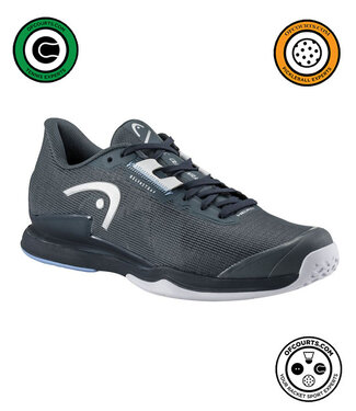 Head Sprint Pro 3.5 Mens WIDE Tennis Shoe - Dark Grey/ Blue