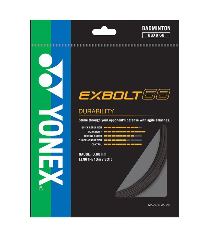 Yonex Exbolt 68 Badminton String - Black