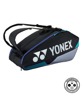 Yonex 92426 Pro Racket Bag 6 Pack 2024 - Black/Silver