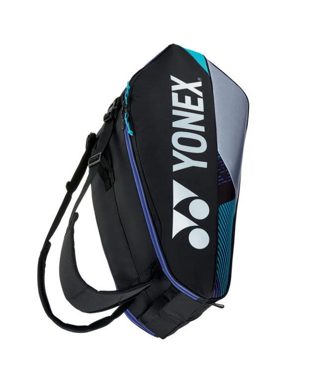 Yonex 92426 Pro Racket Bag 6 Pack 2024 - Black/Silver