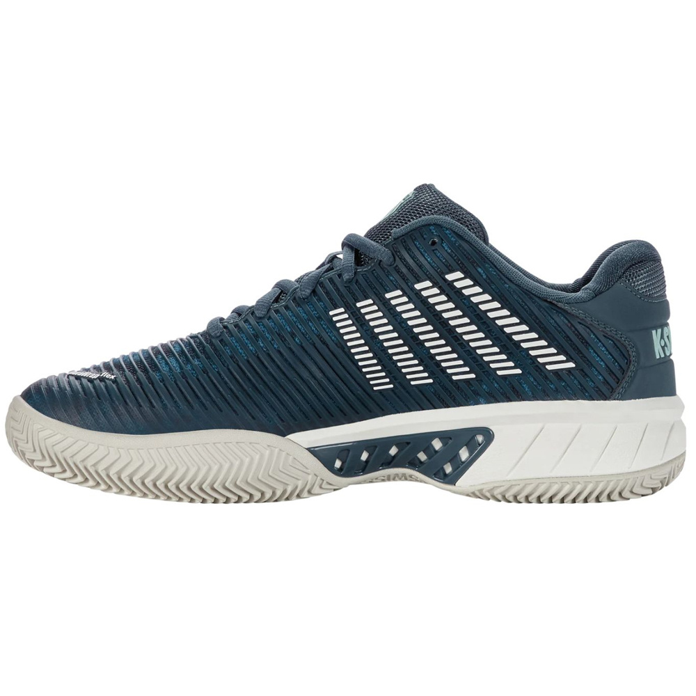 K Swiss Tennis Shoes Chaussures Padel Homme K-Swiss Performance Homme Hypercourt Express 2 HB Chaussures De Tennis, Indian Teal/Star White/Moonstruck, 41 EU Chaussures Sport Homme K Swiss Hypercourt Express