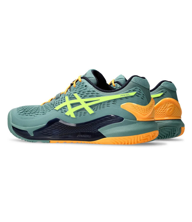 Asics Gel Resolution 9 Men's Padel Shoe - Celadon/Safety Yellow