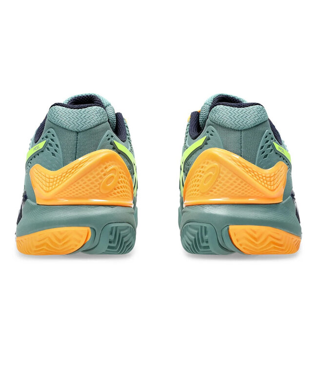 Asics Gel Resolution 9 Men's Padel Shoe - Celadon/Safety Yellow