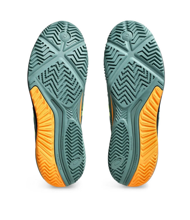 Asics Gel Resolution 9 Men's Padel Shoe - Celadon/Safety Yellow