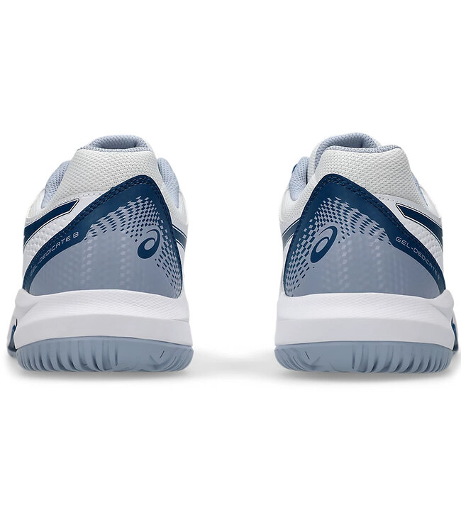 Asics Gel Dedicate 8 Wide Men's Tennis Shoe - White/Mako Blue @ Lowest Price
