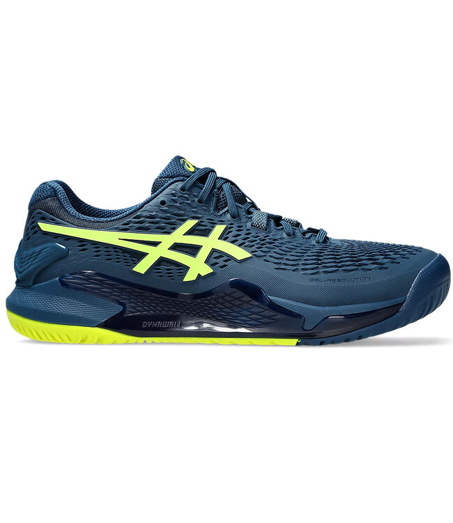 Asics Gel Resolution 9 WIDE Men's Tennis Shoe - Mako Blue/Safety Yellow