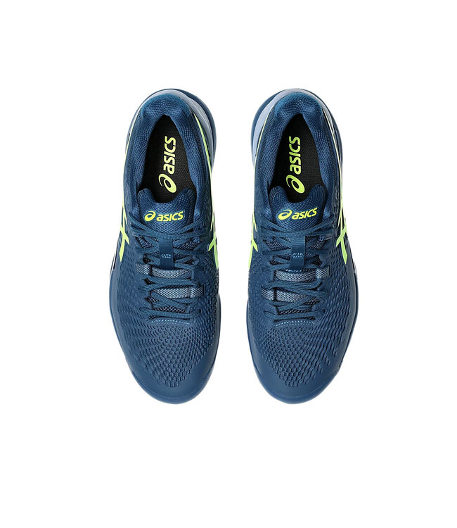 Asics Gel Resolution 9 WIDE Men's Tennis Shoe - Mako Blue/Safety Yellow