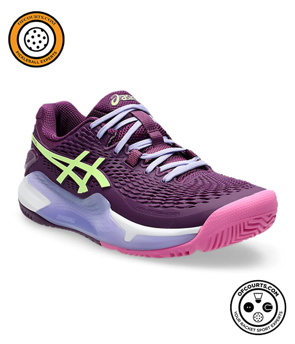 Asics gel resolution 7 indigo/pink/green women's shoes clearance