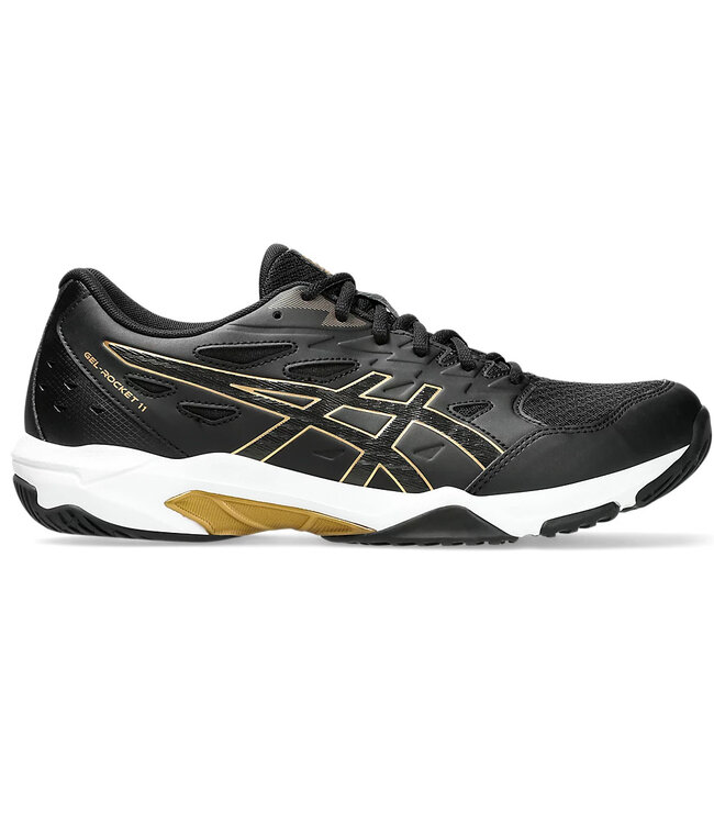 Asics Gel Rocket 11 Wide Men's Indoor Shoe - Black/Pure Gold @ Lowest Price