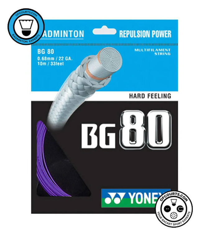 Yonex BG 80 Badminton String Neon Pink Violet