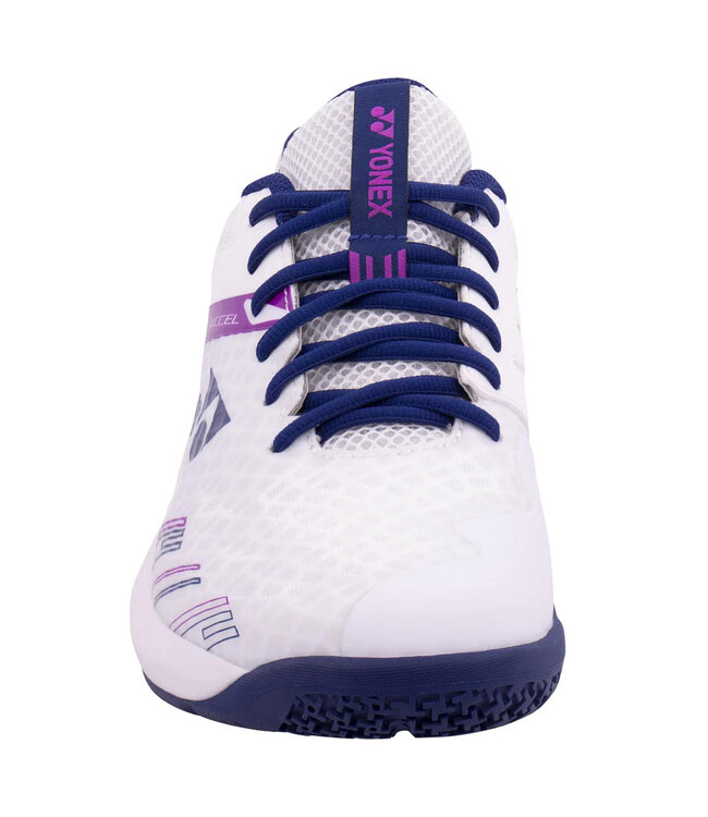 Yonex Power Cushion Cascade Accel WIDE Women's Indoor Shoe - White/Purple