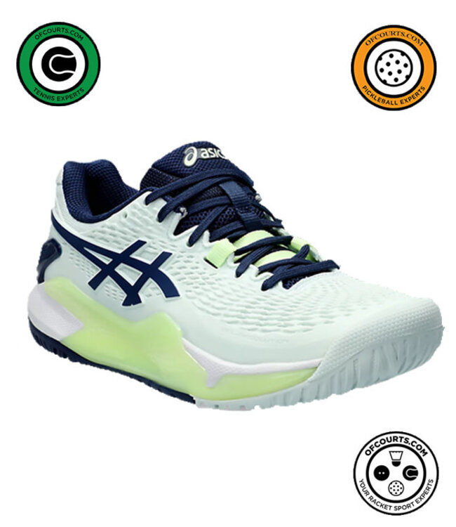 Asics Gel Resolution 9 Womens Tennis Shoe - Pale Mint/Blue Expanse