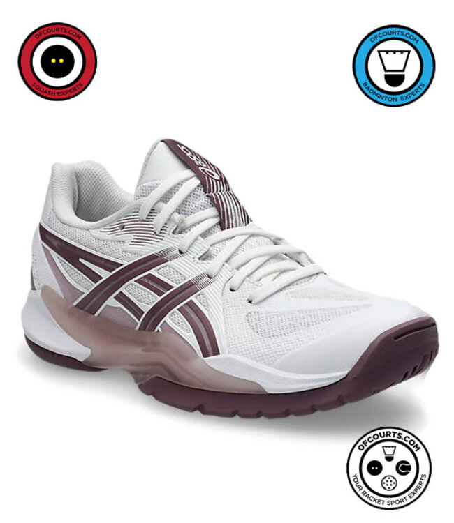 Asics Powerbreak FF Women's Indoor Shoe - White/Dusty Mauve