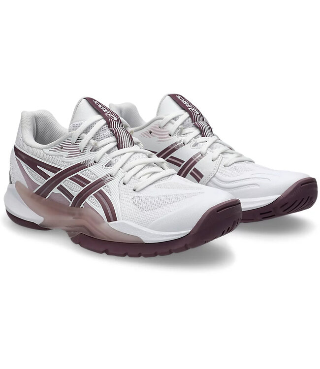 Asics Powerbreak FF Women's Indoor Shoe - White/Dusty Mauve