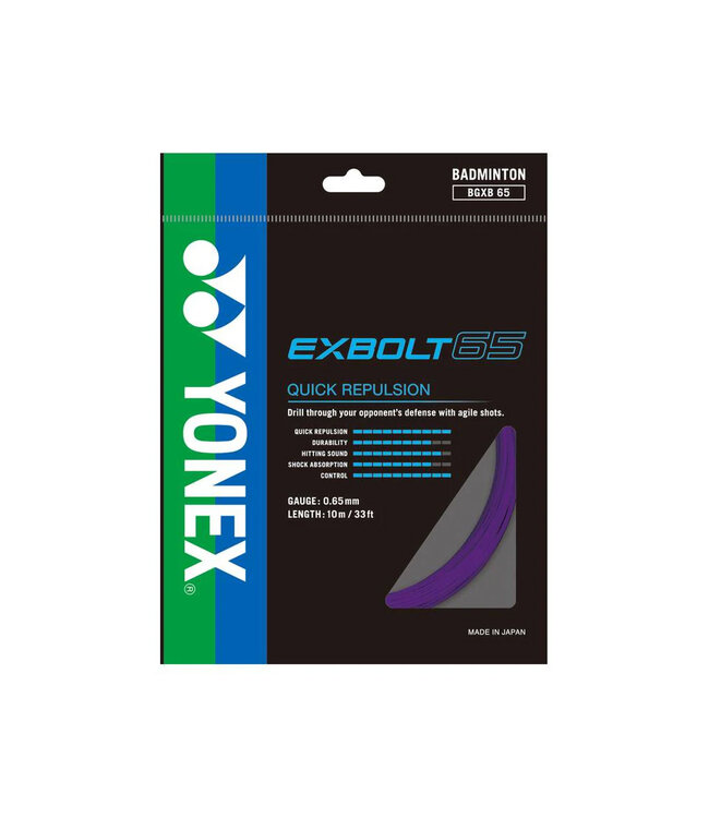 Yonex BG Exbolt 65 Badminton String - Purple