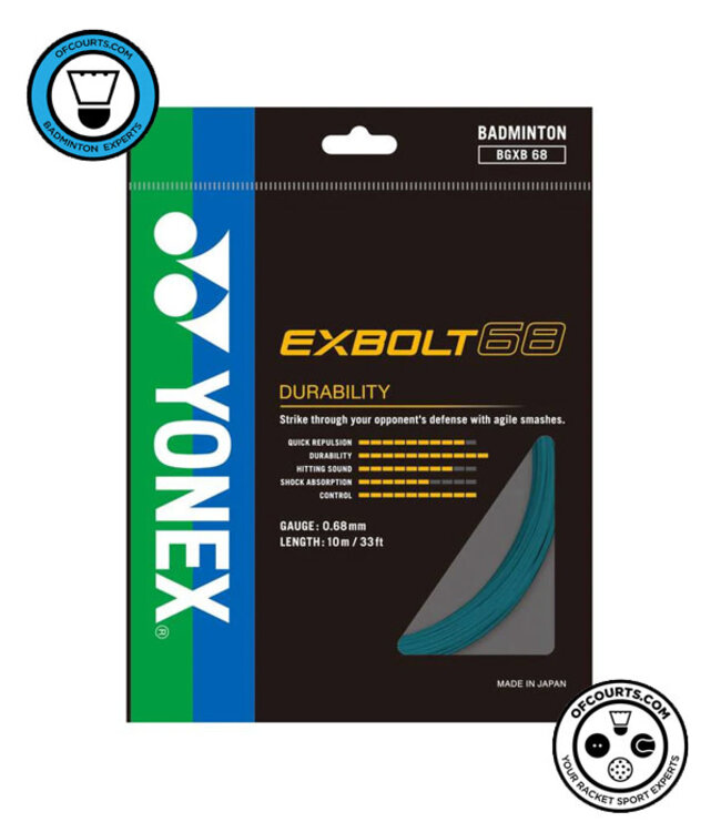 Yonex BG Exbolt 68 Badminton String - Turquoise