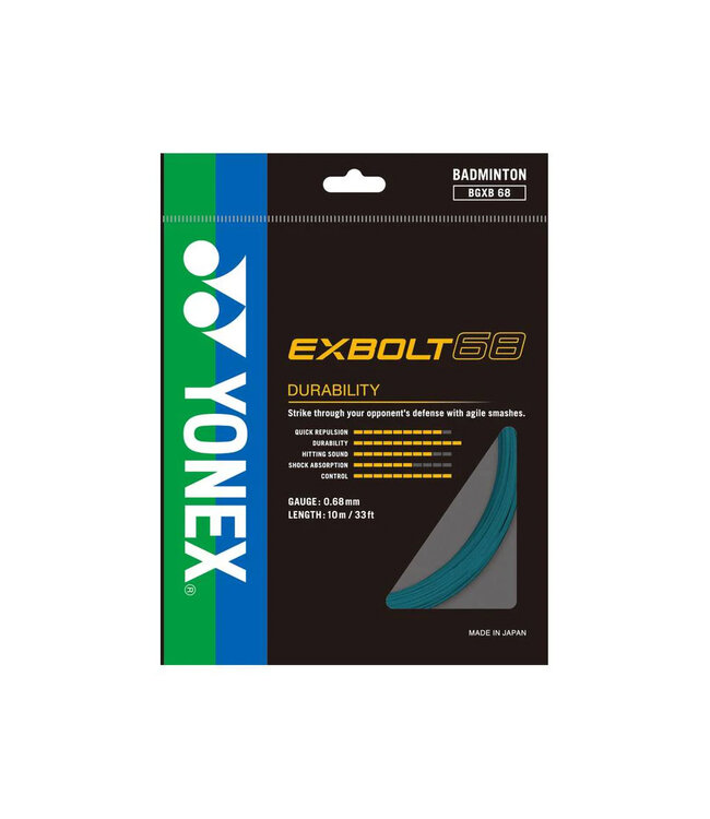 Yonex BG Exbolt 68 Badminton String - Turquoise