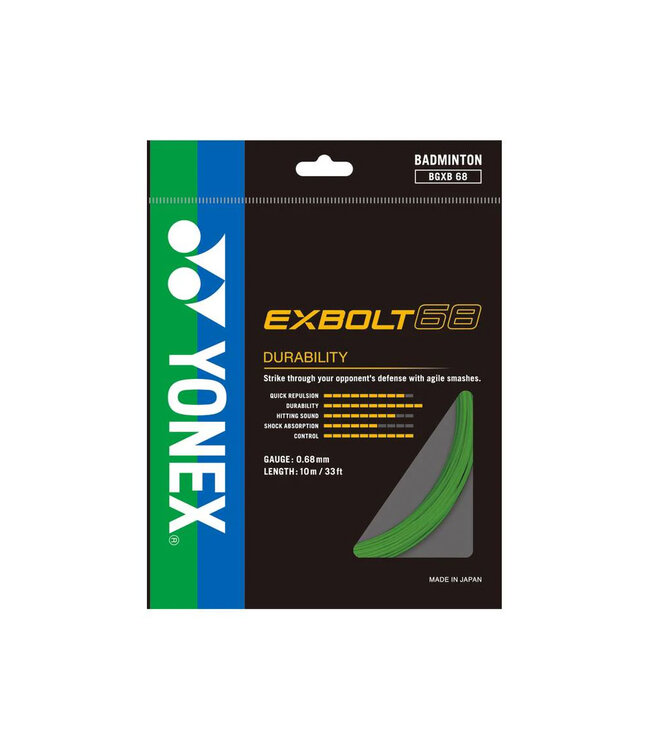 Yonex BG Exbolt 68 Badminton String - Lime Green