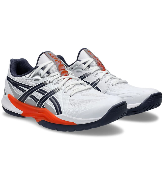 Asics Powerbreak FF Men's Indoor Shoe - White/Nova Orange