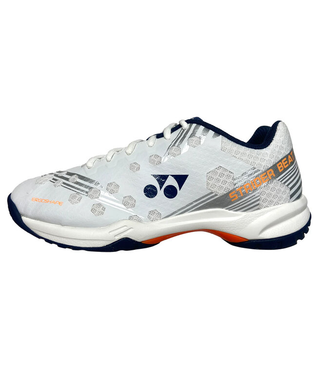 Yonex Power Cushion Strider Beat Men's Indoor Shoe - White/Orange