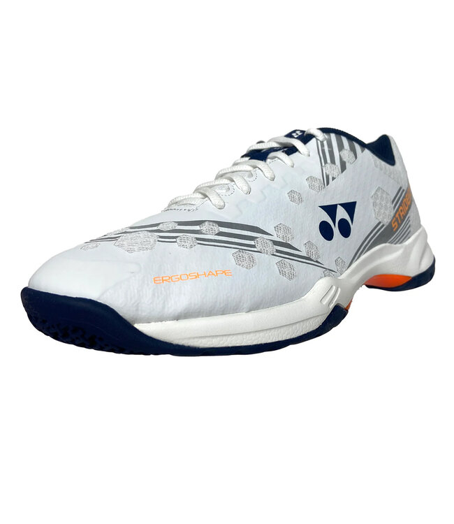 Yonex Power Cushion Strider Beat Men's Indoor Shoe - White/Orange