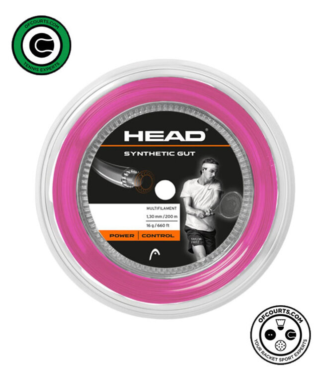 Head Synthetic Gut 16 Tennis String Reel - Pink