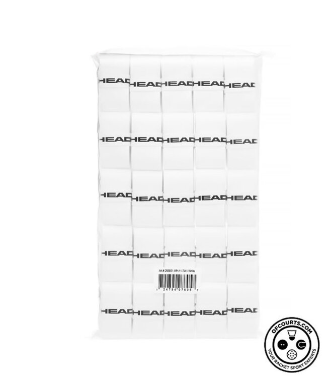 Head Prime Tour Overgrips Clear Polybag 50 Pack - White