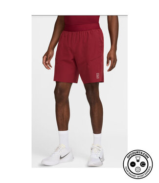 NIke Court DF Advantage 8in Short - Team Red/White