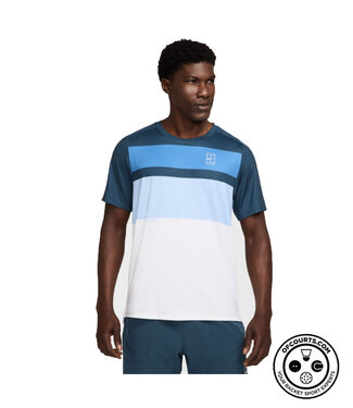 NIke Court DF Advantage Top Print - Armory Navy/White