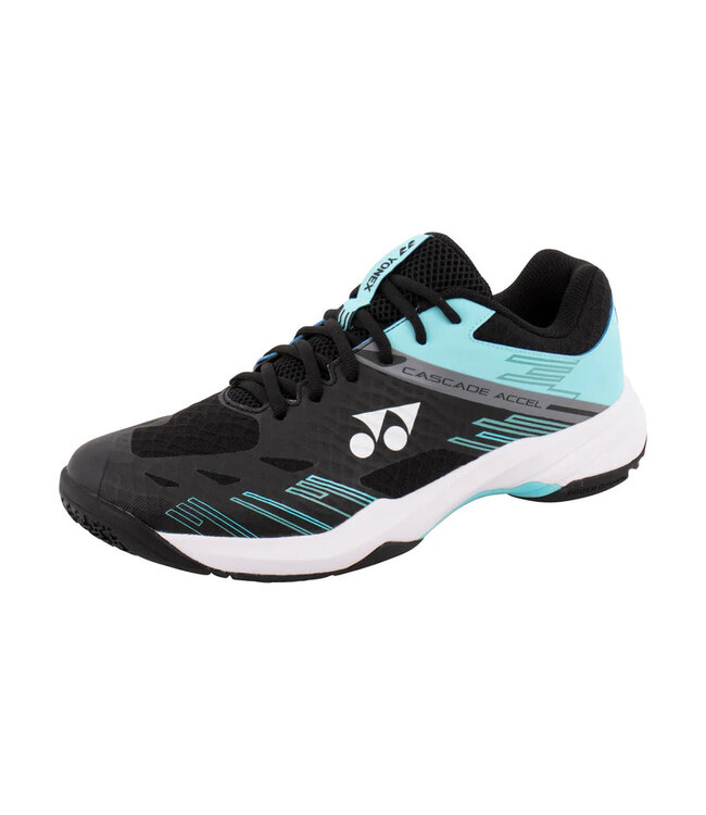 Yonex Power Cushion Cascade Accel WIDE Men's Indoor Shoe - Black/Ice Blue
