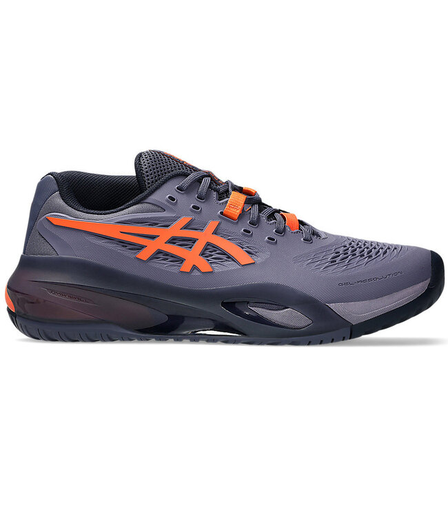 Asics Gel Resolution X Wide Men's Tennis Shoe - Greyish Purple/Nova Orange