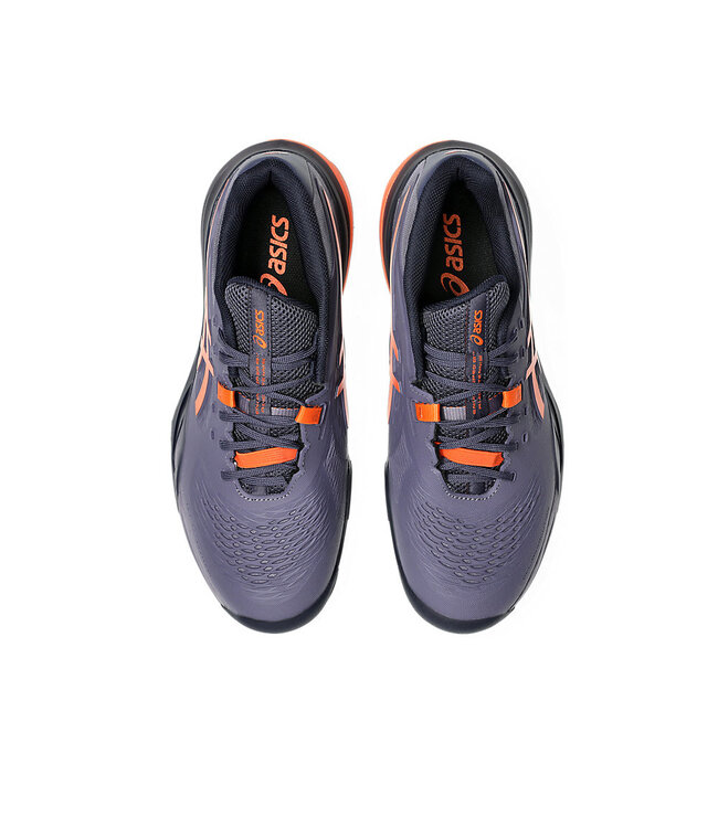 Asics Gel Resolution X Wide Men's Tennis Shoe - Greyish Purple/Nova Orange