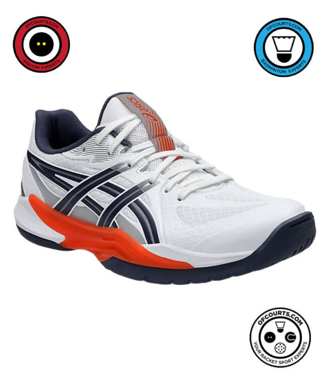 Asics Powerbreak FF Men's Indoor Shoe - White/Nova Orange