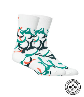 Asics Nimbus Crew Socks - Brilliant White/Rainy Lake