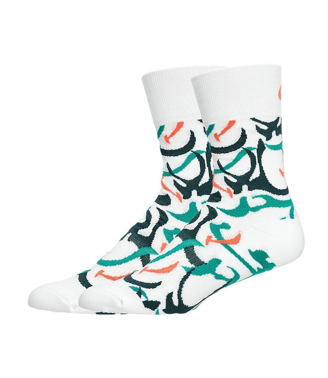 Asics Nimbus Crew Socks - Brilliant White/Rainy Lake