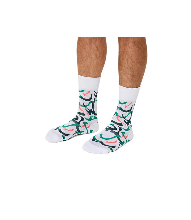 Asics Nimbus Crew Socks - Brilliant White/Rainy Lake