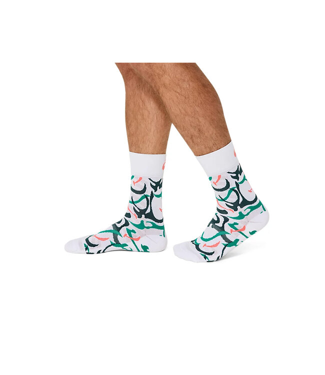 Asics Nimbus Crew Socks - Brilliant White/Rainy Lake