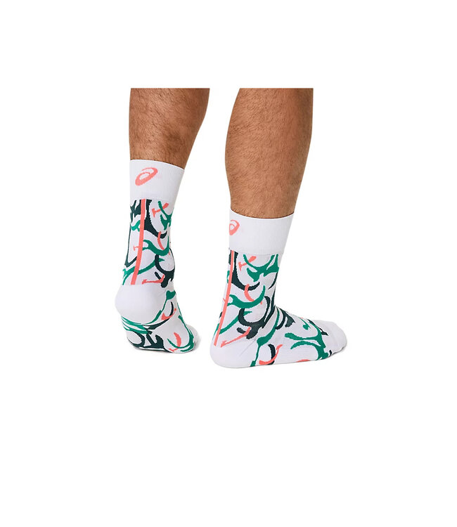 Asics Nimbus Crew Socks - Brilliant White/Rainy Lake