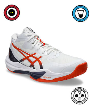 Asics Sky Elite FF MT 3 Men's Indoor Shoe - White/Nova Orange