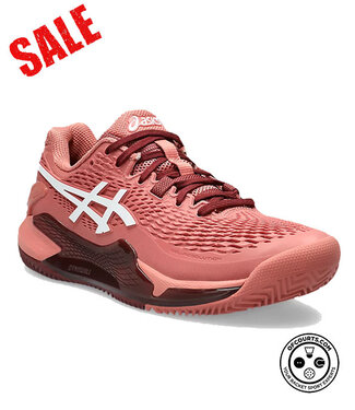 Asics Gel Resolution 9 Clay Women's Tennis Shoe - Light Garnet