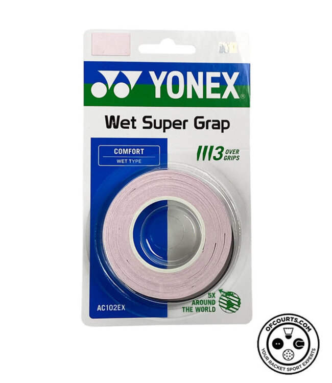 Yonex Wet Super Grap 3 Pack - Mist Pink