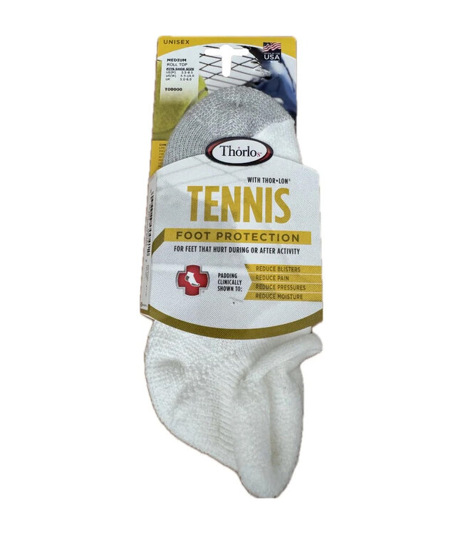 Thorlos Tennis Maximum Cushion Rolltop Ankle Socks T00000 - White