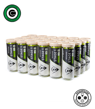 Dunlop Starter Tennis Balls Green Dot – 24 Can Case